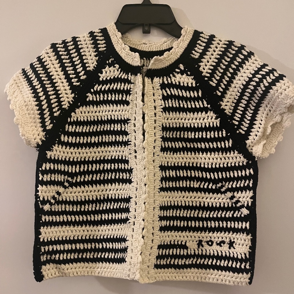 Zadig & Voltaire Crochet short sleeve top